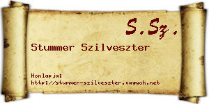 Stummer Szilveszter névjegykártya